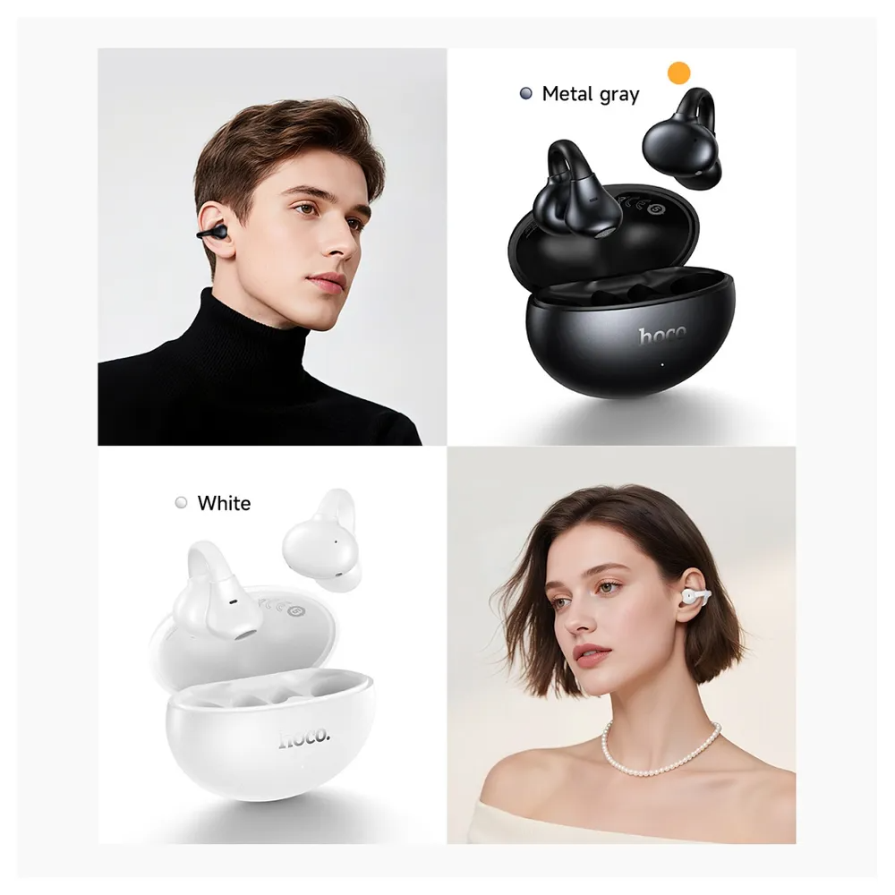 Handsfree Bluetooth HOCO EA8, TWS, Zwart