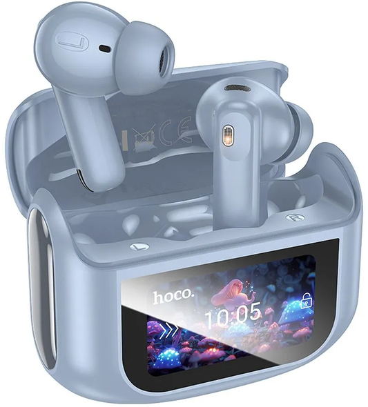 Handsfree Bluetooth HOCO EQ21, TWS, ANC, Blauw