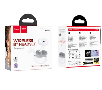 Handsfree Bluetooth HOCO EQ24, TWS, Wit