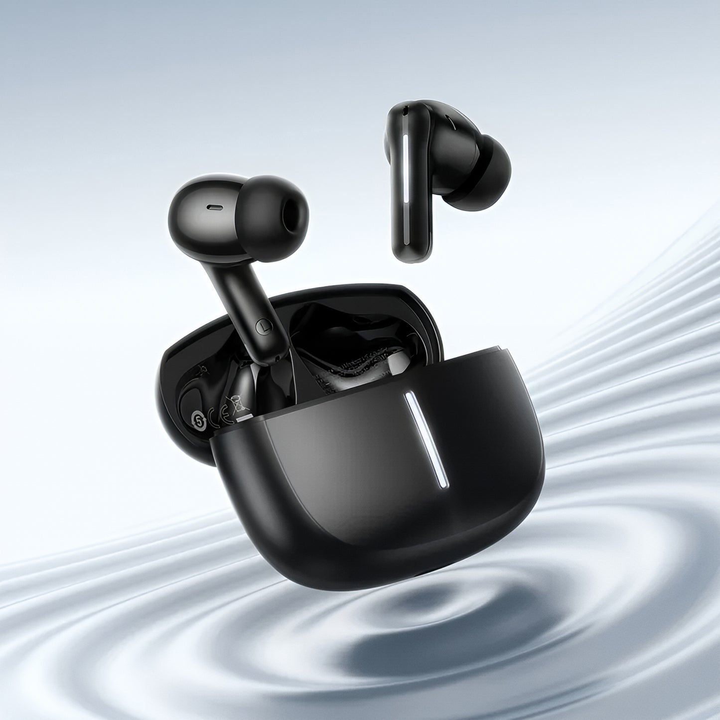 Handsfree Bluetooth HOCO EQ34 Plus, TWS, ANC, Zwart