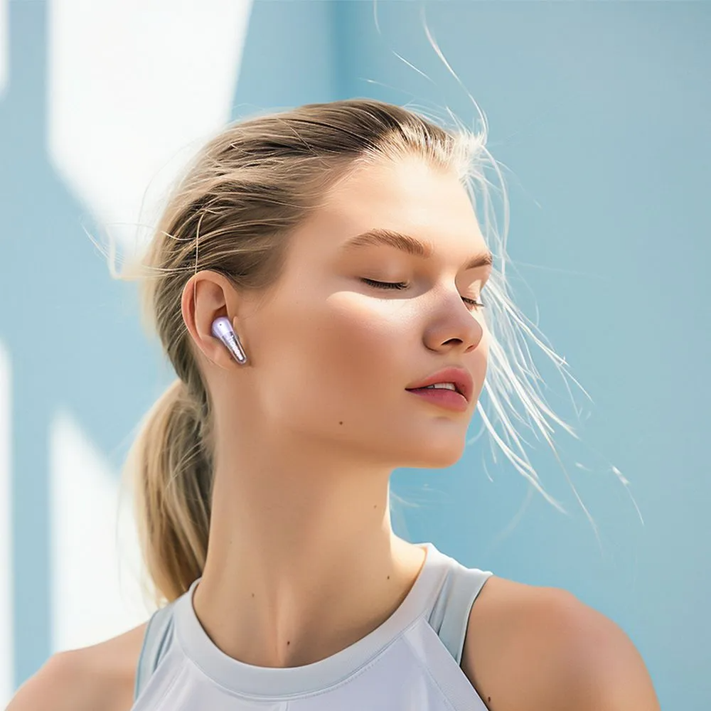 Handsfree Bluetooth HOCO EW202, TWS, Paars