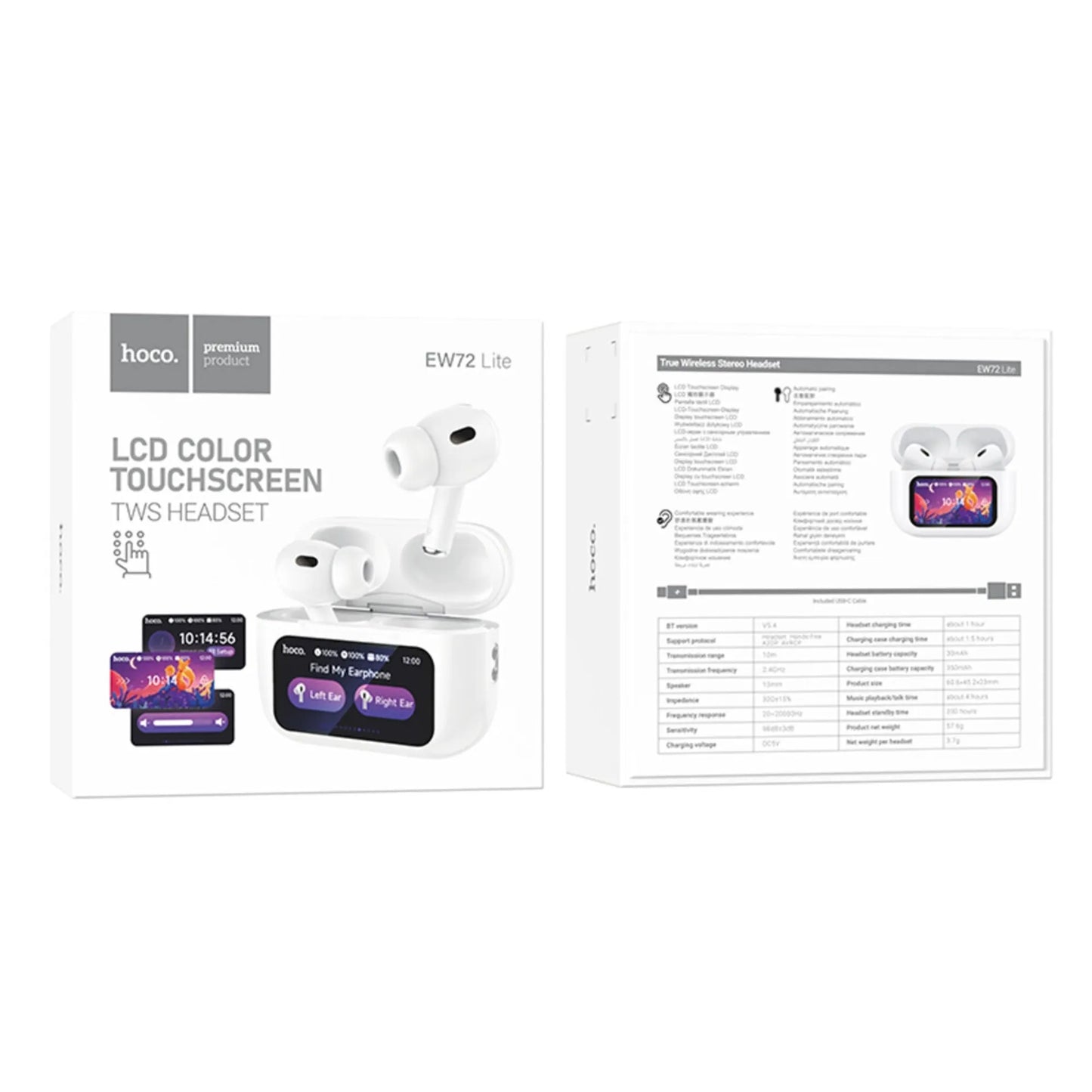 Bluetooth handsfree HOCO EW72 Lite, TWS, Wit