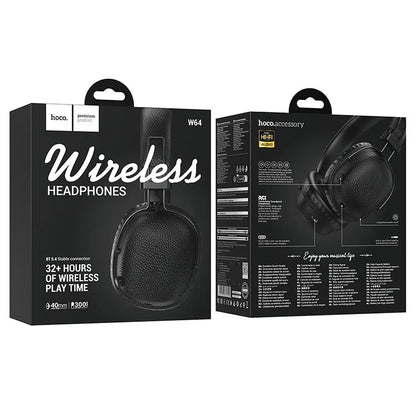 Handsfree Bluetooth HOCO W64, A2DP, Zwart