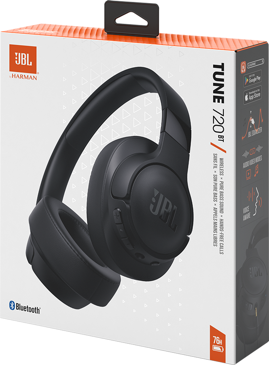 Handsfree Bluetooth JBL Tune 720BT, Multipunt, A2DP, Zwart JBLT720BTBLK