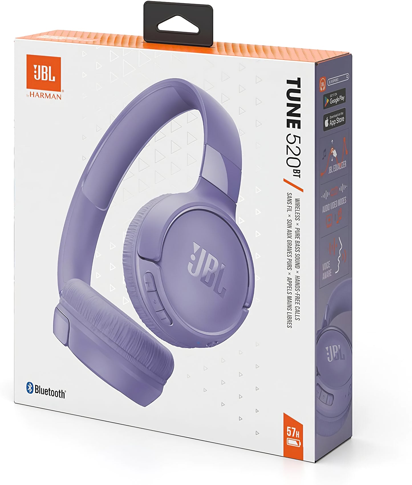 Handsfree Bluetooth JBL Tune 520BT, Multipunt, A2DP, paars JBLT520BTPUR