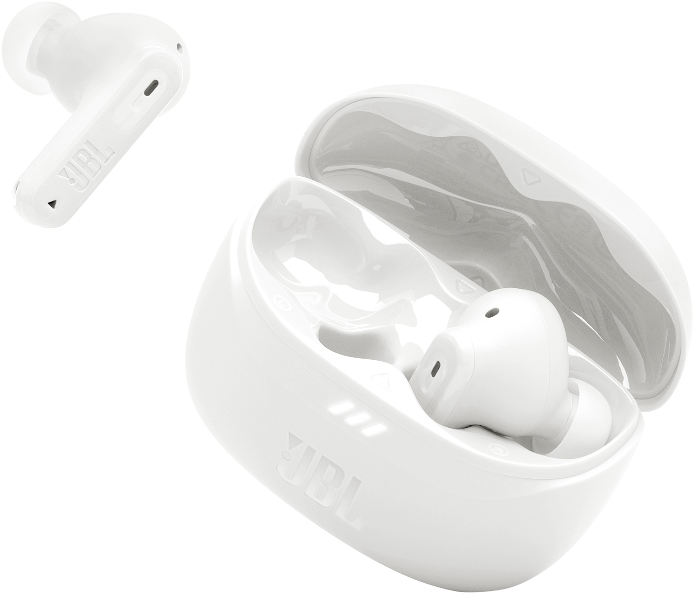 Handsfree Bluetooth JBL Tune Beam 2, TWS, ANC, MultiPoint, Wit JBLTBEAM2WHT