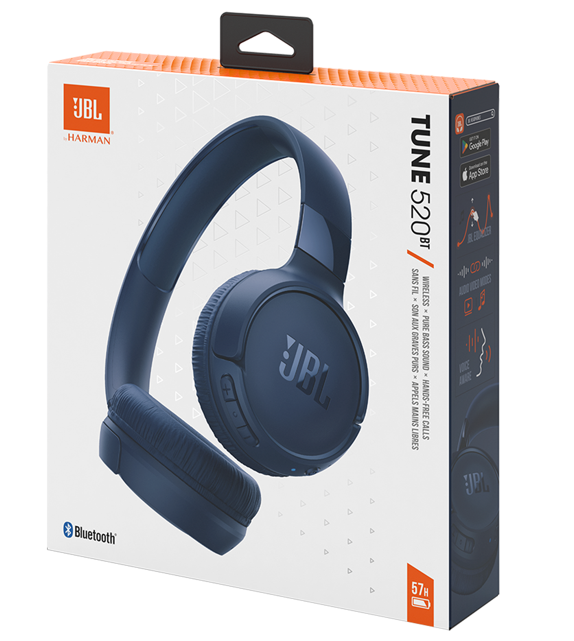Handsfree Bluetooth JBL Tune 520BT, MultiPoint, A2DP, Blue JBLT520BTBTBLU