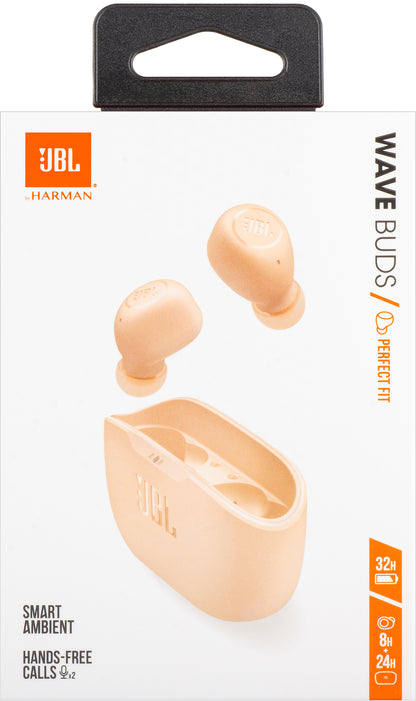 Handsfree Bluetooth JBL Wave Buds, TWS, Beige, Hervat
