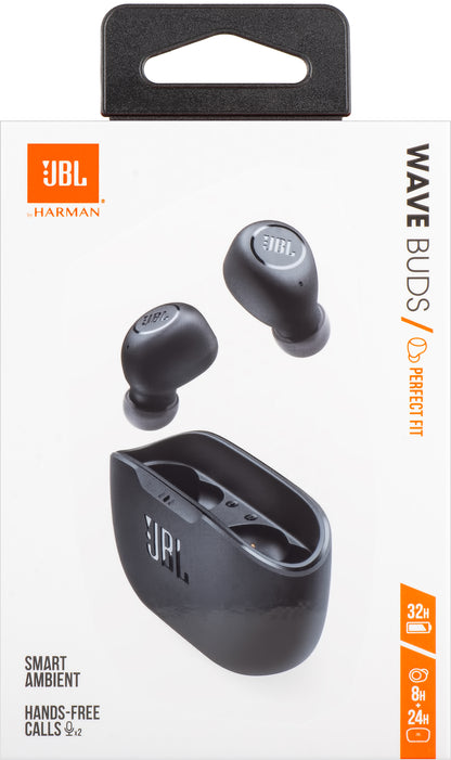 Handsfree Bluetooth JBL Wave Buds, TWS, Black JBLWBUDSBLK