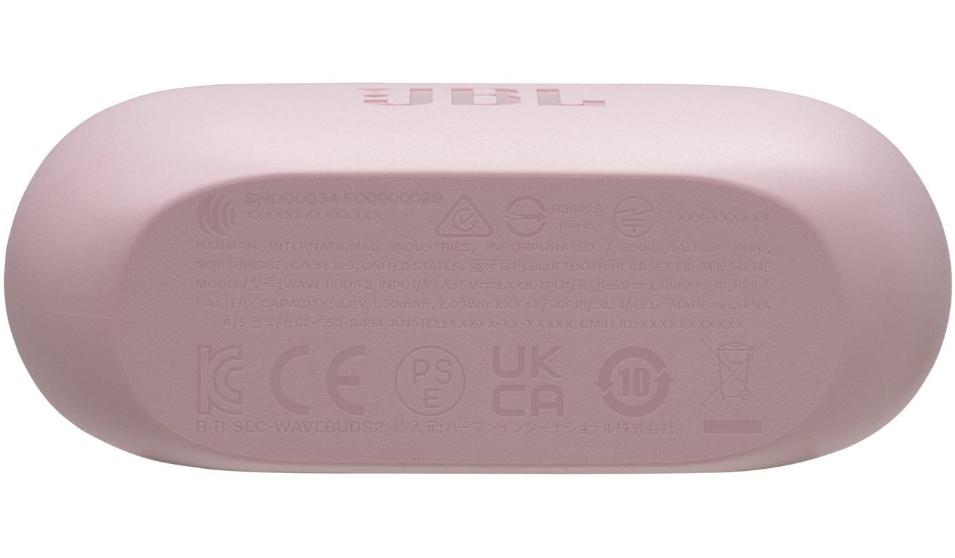 Handsfree Bluetooth JBL Wave Buds 2, TWS, ANC, MultiPoint, Roze JBLWBUDS2PIK