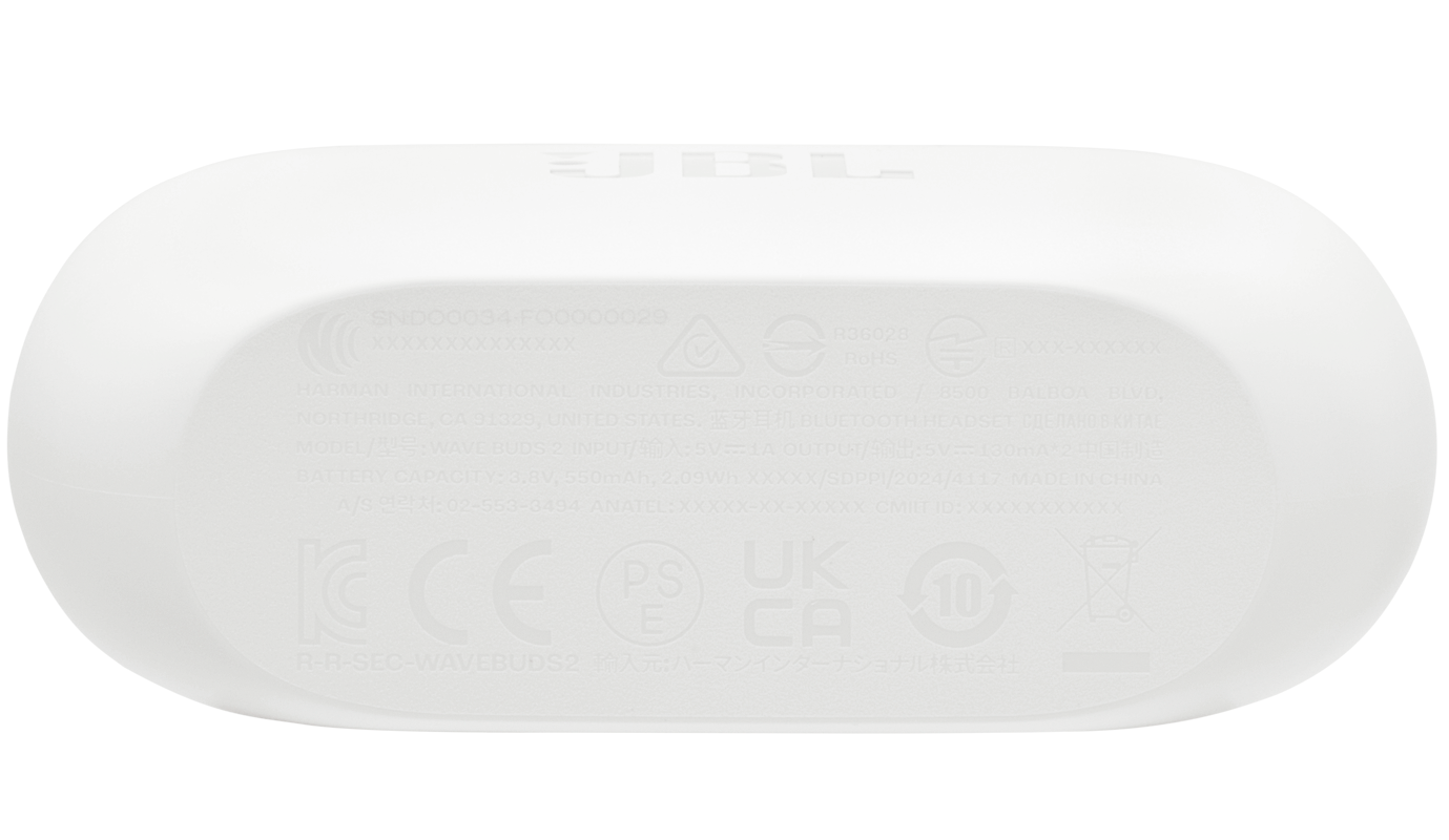 Handsfree Bluetooth JBL Wave Buds 2, TWS, ANC, MultiPoint, White JBLWBUDS2WHT