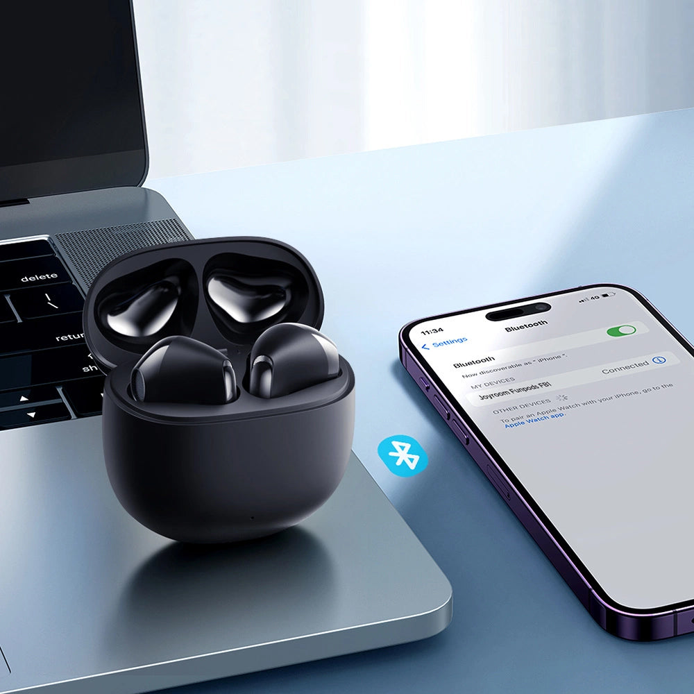 Handsfree Bluetooth Joyroom Funpods JR-FB1, TWS, ANC, Zwart