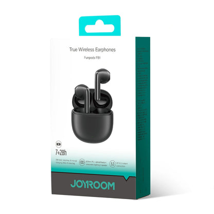 Handsfree Bluetooth Joyroom Funpods JR-FB1 Nieuwe Versie, TWS, Zwart