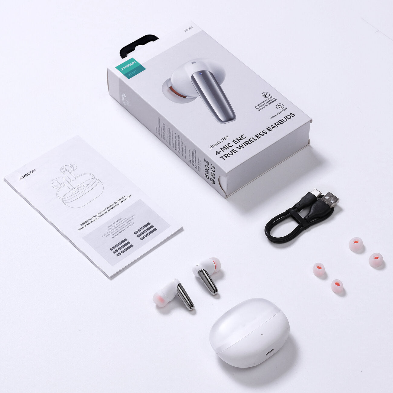 Handsfree Bluetooth Joyroom JR-BB1, TWS, Wit