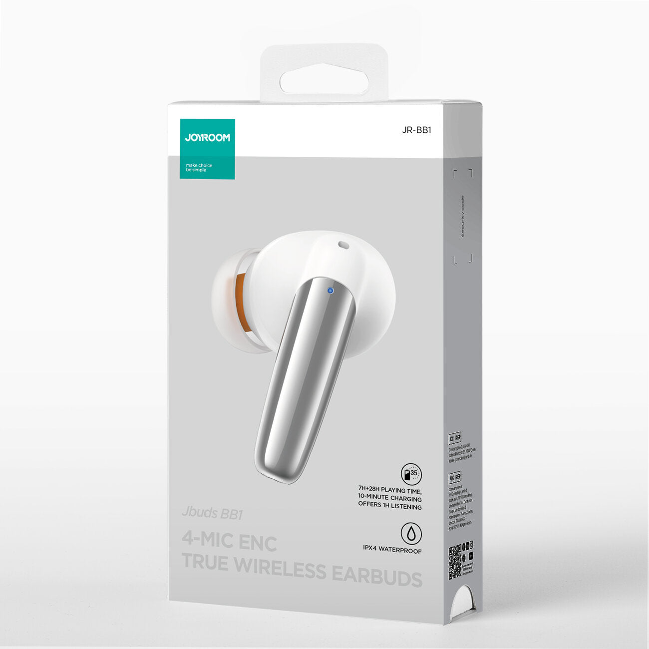 Handsfree Bluetooth Joyroom JR-BB1, TWS, Wit