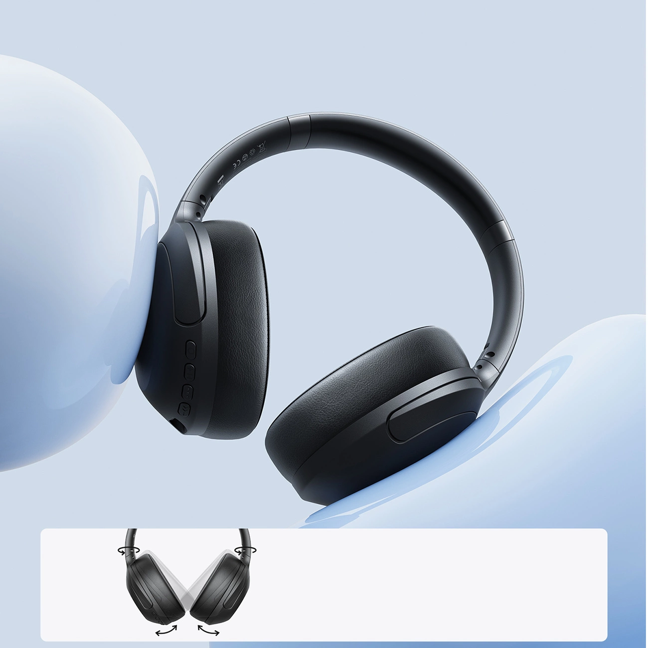 Handsfree Bluetooth Joyroom JR-JH2, A2DP, ANC, Zwart