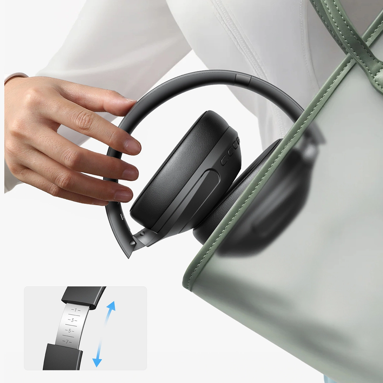 Bluetooth Handsfree Joyroom JR-JH2, A2DP, ANC, Black