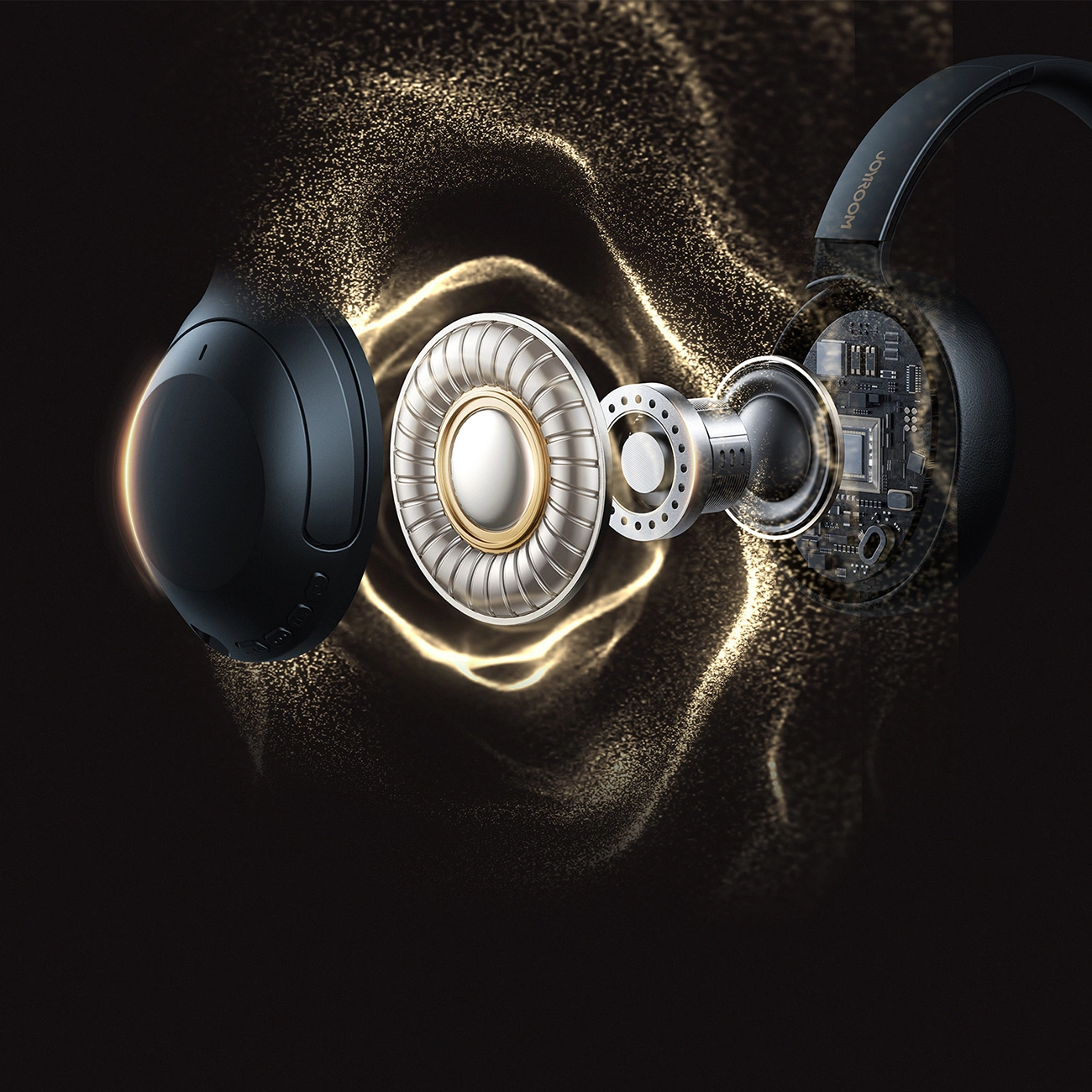 Handsfree Bluetooth Joyroom JR-JH2, A2DP, ANC, Zwart