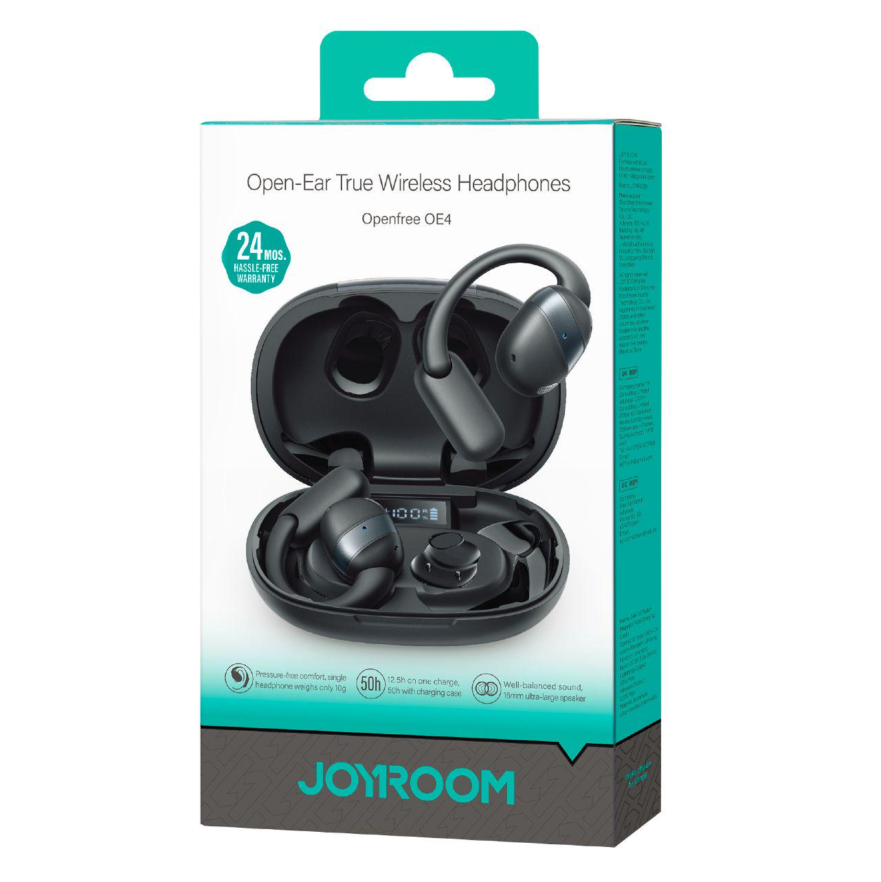 Handsfree Bluetooth Joyroom Open Ear JR-OE4, TWS, Zwart