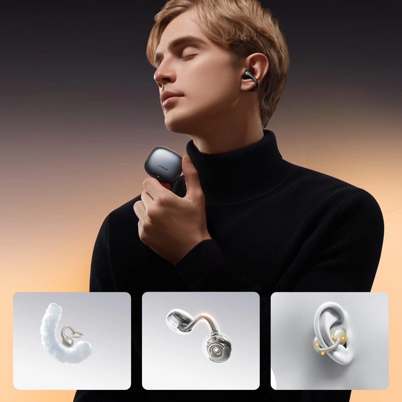 Handsfree Bluetooth Joyroom Openfree JR-OE3, TWS, Zilver