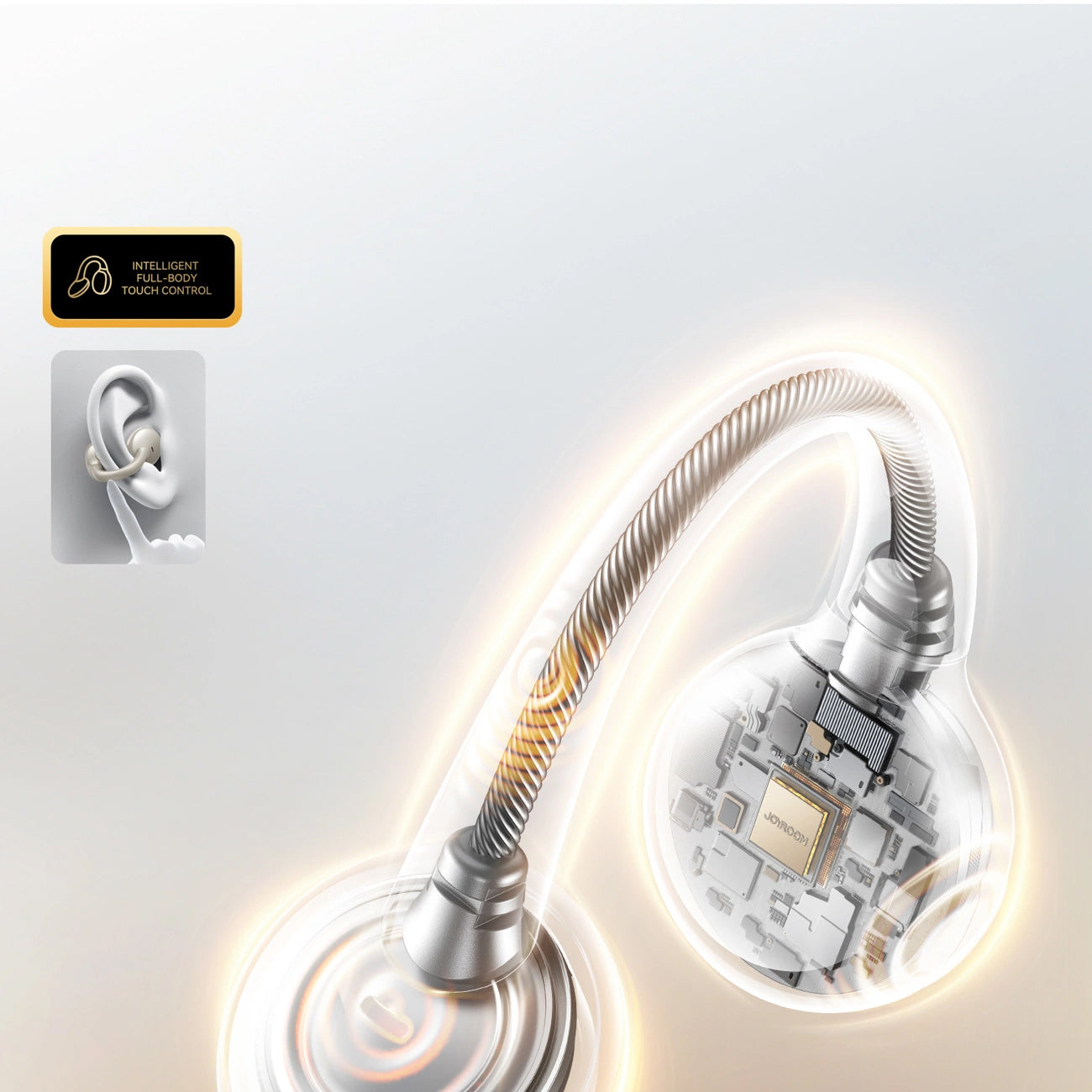 Handsfree Bluetooth Joyroom Openfree JR-OE3, TWS, Zwart