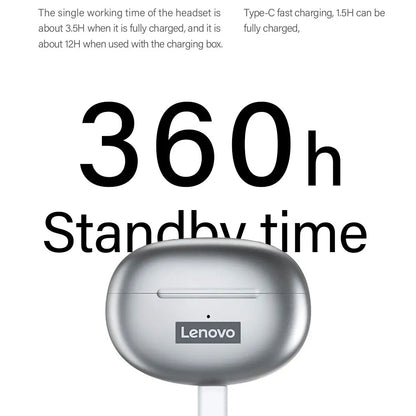Handsfree Bluetooth Lenovo ThinkPlus LP5, TWS, Wit