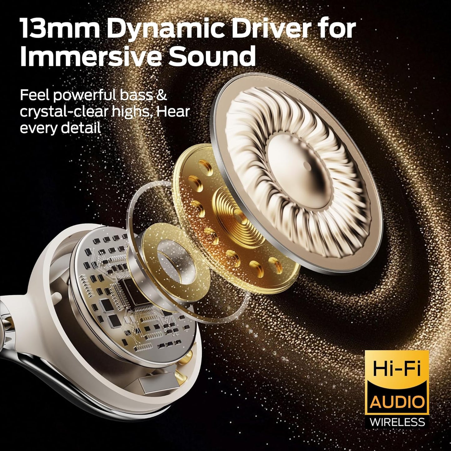 Handsfree Bluetooth Monster AC225, TWS, Lichtcrème