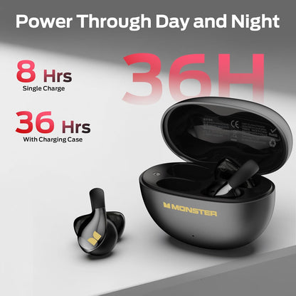 Handsfree Bluetooth Monster AC225, TWS, Zwart