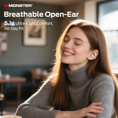 Handsfree Bluetooth Monster AC225, TWS, Lichtcrème