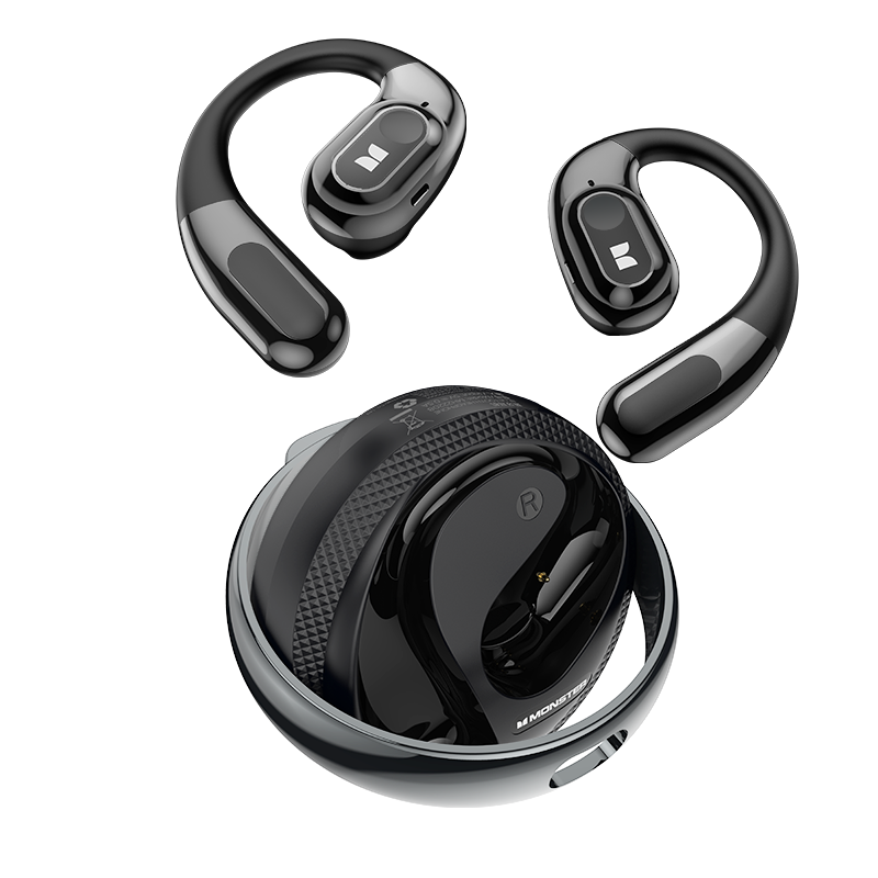 Handsfree Bluetooth Monster AC330 AI Vertaling, TWS, Zwart
