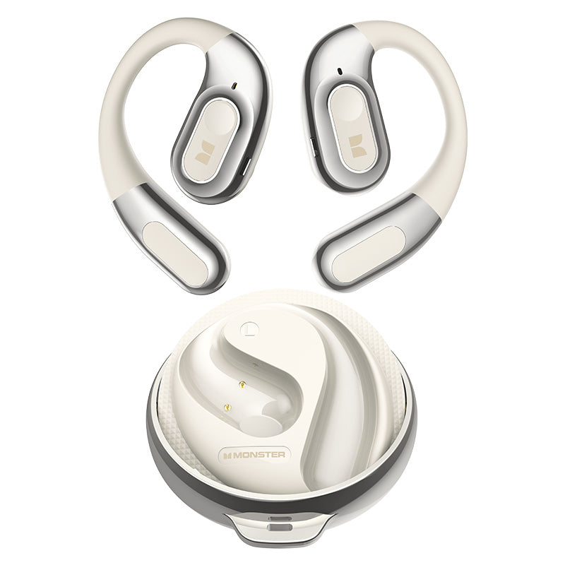 Handsfree Bluetooth Monster AC330 AI Vertaling, TWS, Wit