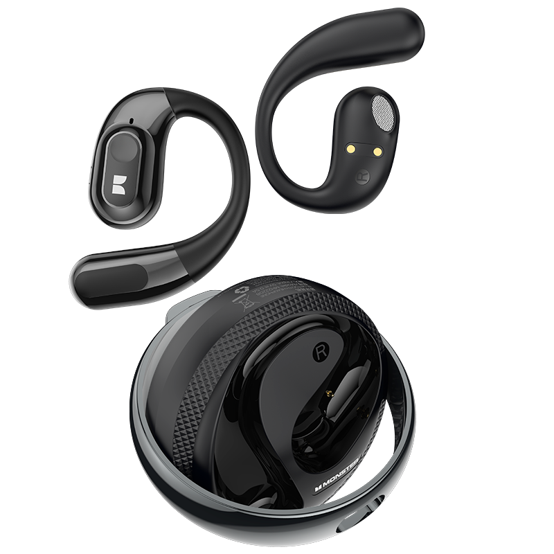 Handsfree Bluetooth Monster AC330 AI Vertaling, TWS, Zwart