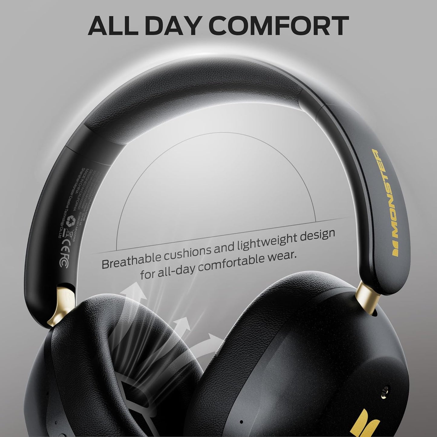Handsfree Bluetooth Monster Persona 6th, MultiPoint, A2DP, ANC, Zwart