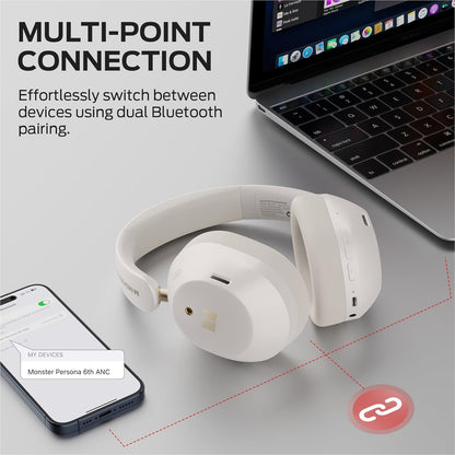 Handsfree Bluetooth Monster Persona 6th, MultiPoint, A2DP, ANC, Wit