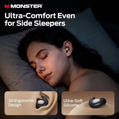 Handsfree Bluetooth Monster Sleep Ear100, TWS, Zwart