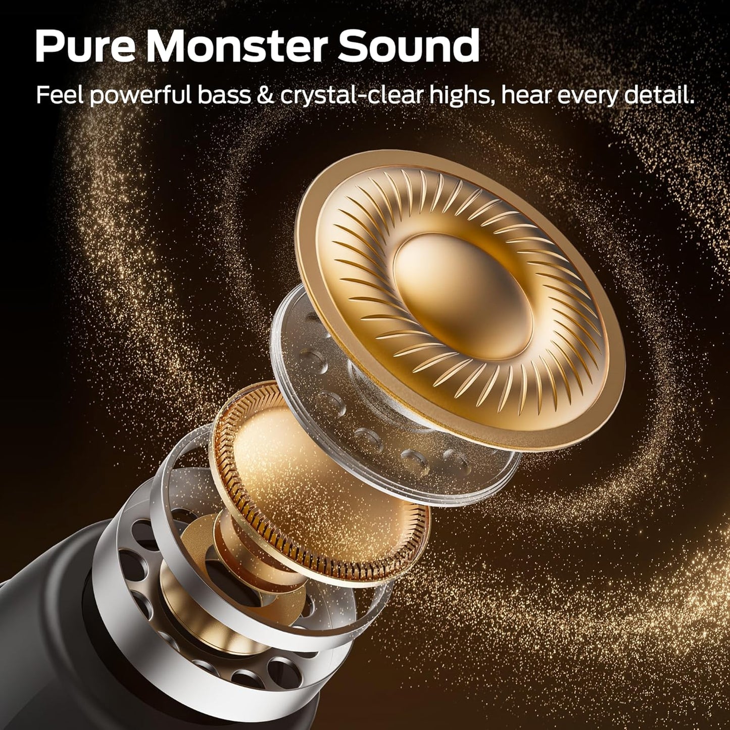 Handsfree Bluetooth Monster Sleep Ear100, TWS, Zwart