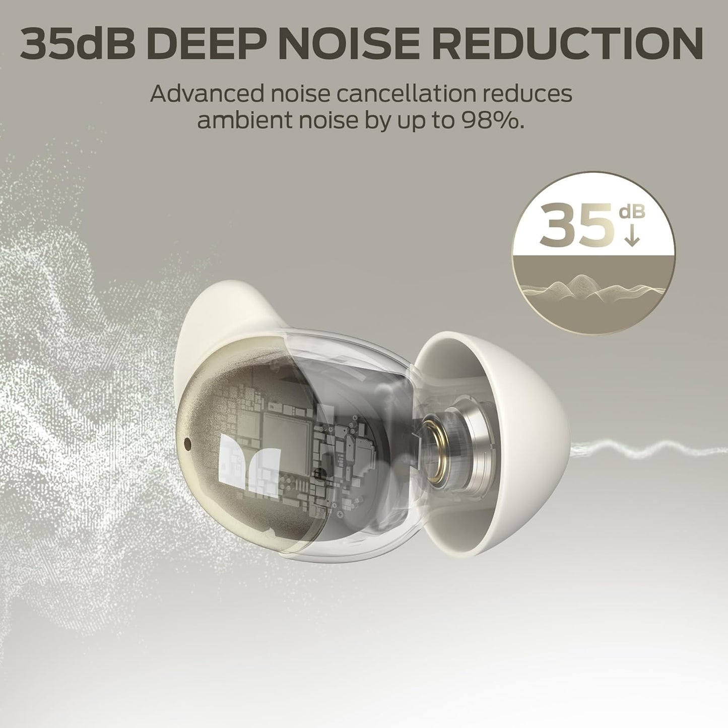 Handsfree Bluetooth Monster Sleep Ear200, TWS, ANC, Goud