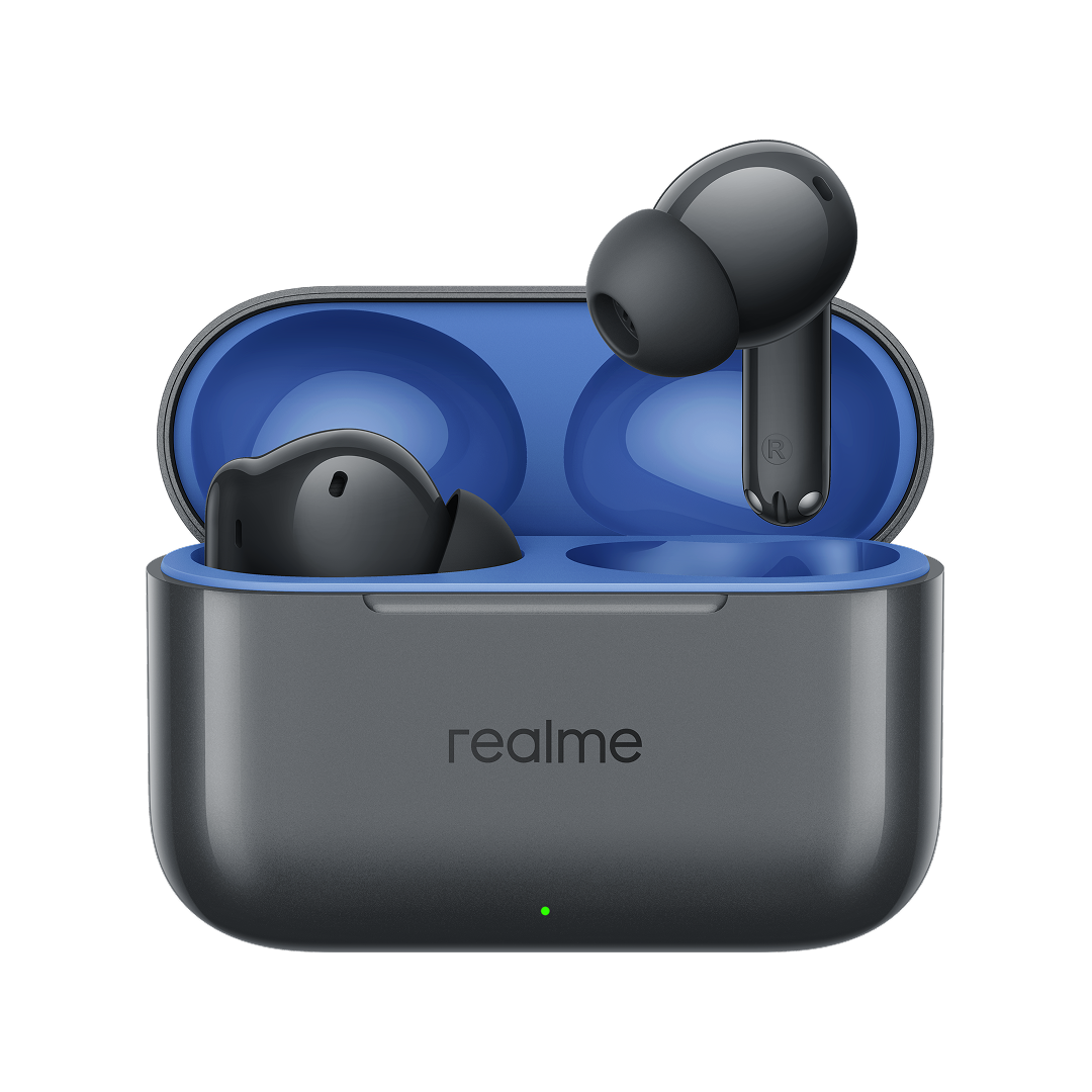 Handsfree Bluetooth Realme Buds T200, TWS, ANC, MultiPoint, Gri