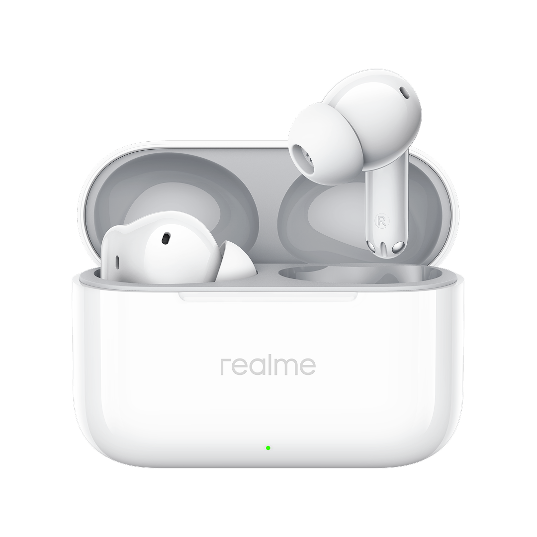 Realme Buds T200 Bluetooth Handsfree, TWS, ANC, MultiPoint, White