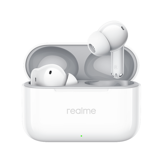 Handsfree Bluetooth Realme Buds T200, TWS, ANC, MultiPoint, Wit