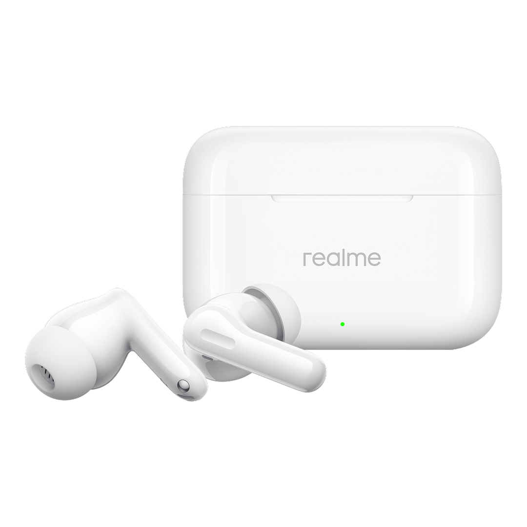 Realme Buds T200 Bluetooth Handsfree, TWS, ANC, MultiPoint, White