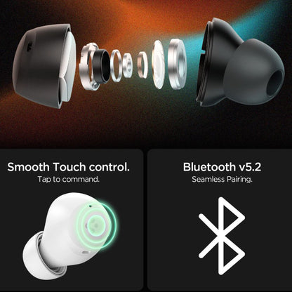 Handsfree Bluetooth Spigen SA2401, TWS, ANC, Wit