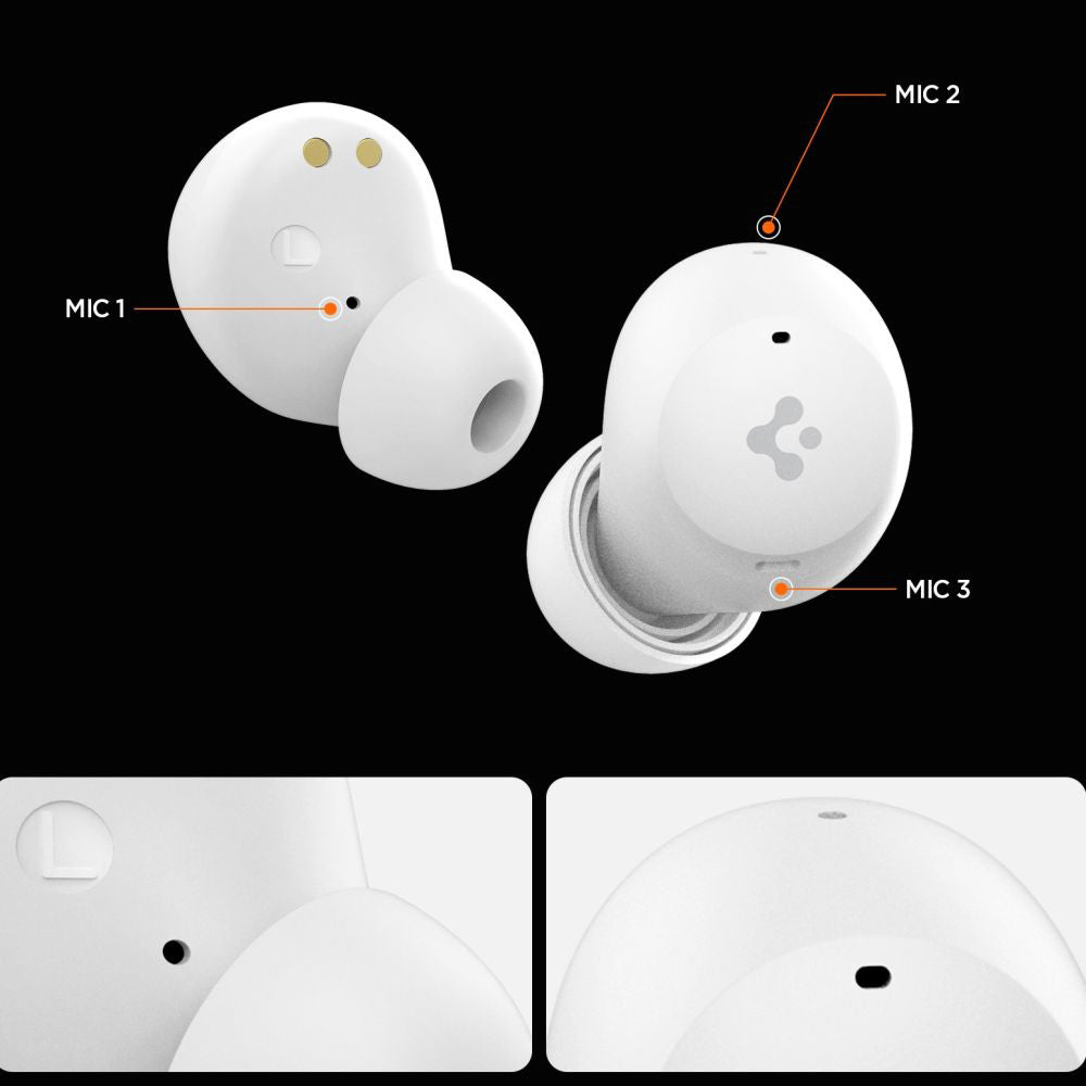 Handsfree Bluetooth Spigen SA2401, TWS, ANC, Zwart ASD07887