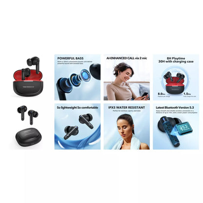 Handsfree Bluetooth TaoTronics TT-BH1120, TWS, Zwart