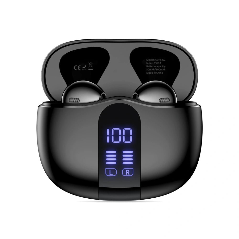 Handsfree Bluetooth Tech-Protect Ultraboost Core G2, TWS, Zwart
