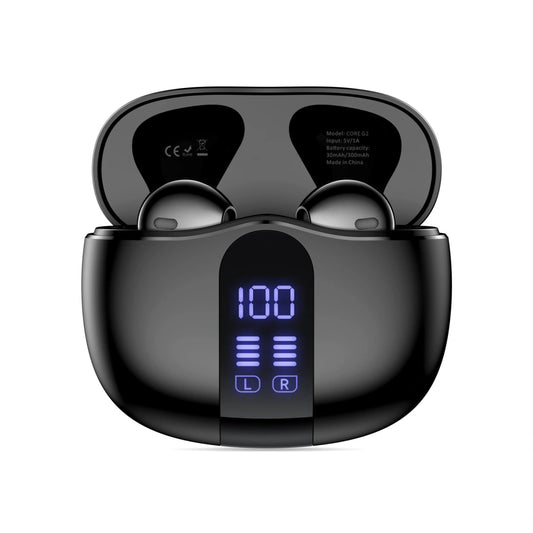 Handsfree Bluetooth Tech-Protect Ultraboost Core G2, TWS, Zwart