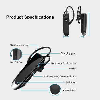 Handsfree Bluetooth Techsuit CB1 UrbanEar, A2DP, Zwart