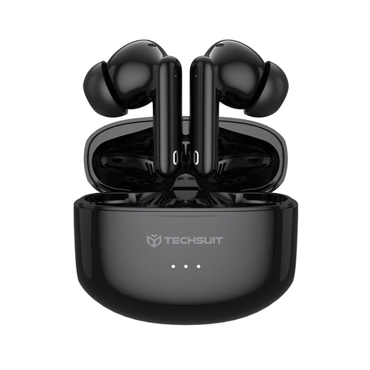 Handsfree Bluetooth Techsuit CW1 Audira Pro, TWS, ANC, Zwart