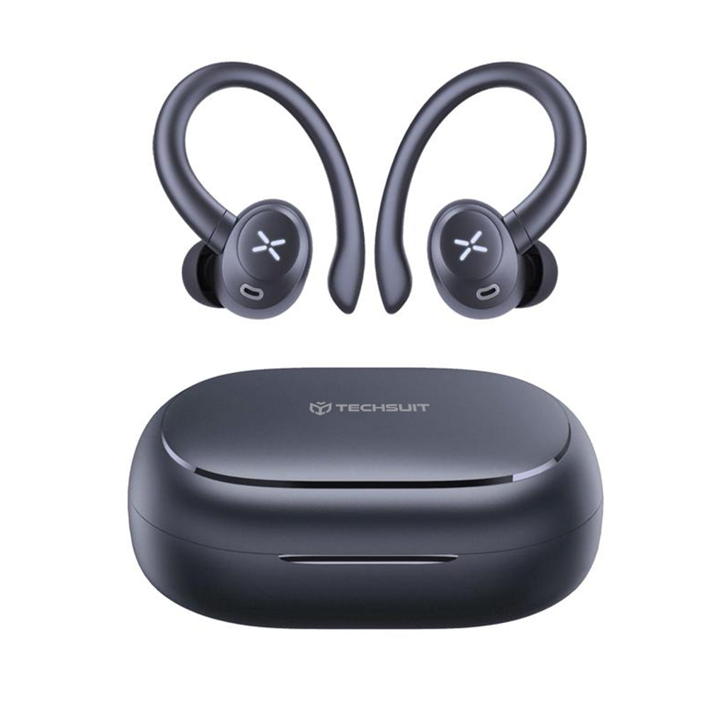 Handsfree Bluetooth Techsuit CW4 AirTune, TWS, Zwart