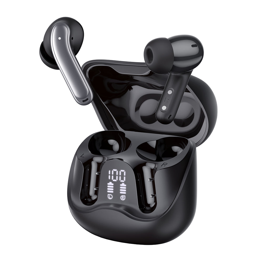 Handsfree Bluetooth Techsuit CW5 EchoFit Pro, TWS, ANC, MultiPoint, Zwart